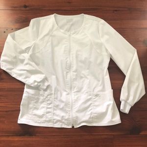 White Cherokee Core Stretch Scrub Jacket/ Lab Coat